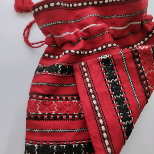 Cretan Vourgia like new, handmade cotton textile 30x27 cm