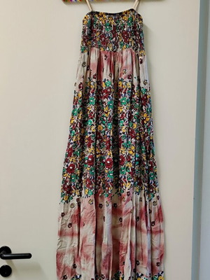 Maxi summer dress floral print women's new S/M