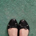 Bozikis black ballerinas size 38 like new