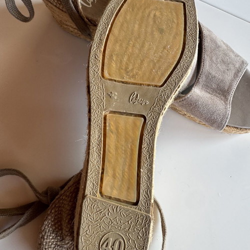 Castaner wedge espadrilles size 40, like new, beige suede leather