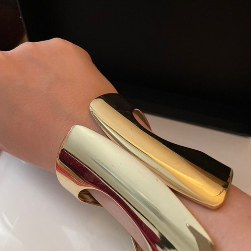 Gold-plated bracelet used from Italian designer