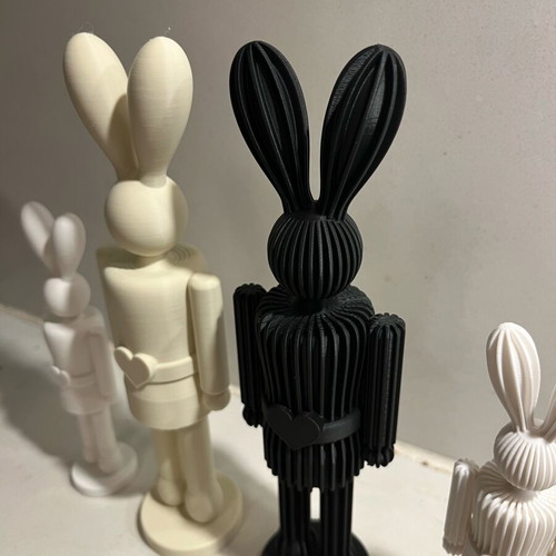 3D Printed Bunny Figurines New With Minimal Design