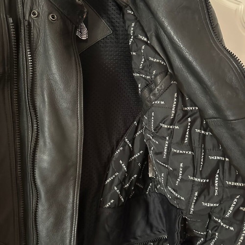 W. Krawehl Leather Motorcycle Jacket like new, size 54, black