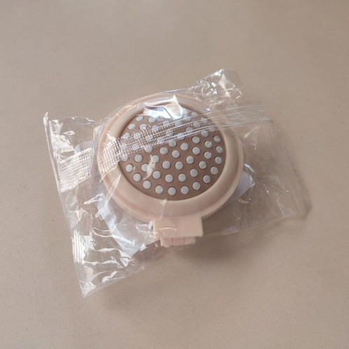 Compact mirror hairbrush cream color new