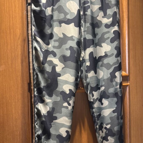 Stradivarius satin pants used, size large, slim fit, colorful