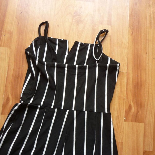 Bershka women's one-piece jumpsuit black and white, like new, small
