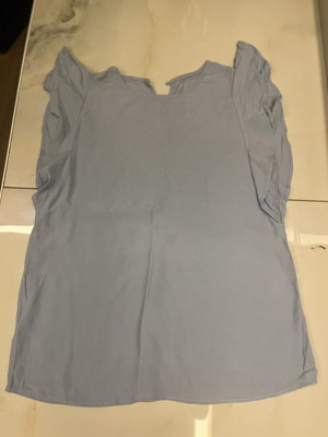 Zara blue blouse Small with ruffles, like new