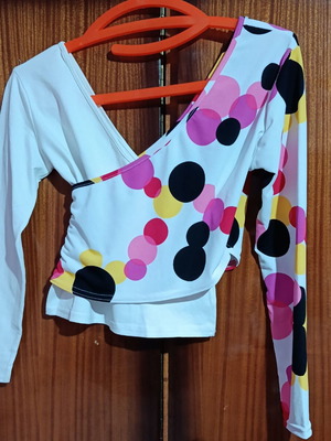 Crop top thin elastic with polka dots, size S/M
