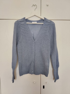 Gina knitted cardigan like new, small medium, blue purple