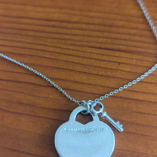 Tiffany & Co heart pendant necklaces, sterling silver 925
