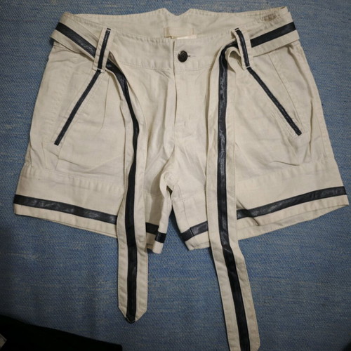 Diesel women's shorts like new, white with black details and belt