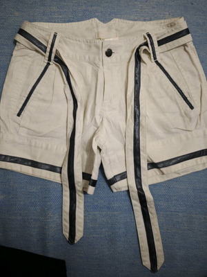 Diesel women's shorts like new, white with black details and belt