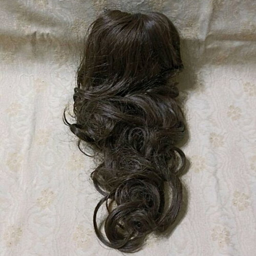 Hair Postiche with Internal Combs for Long Bun, Like New, 40 cm