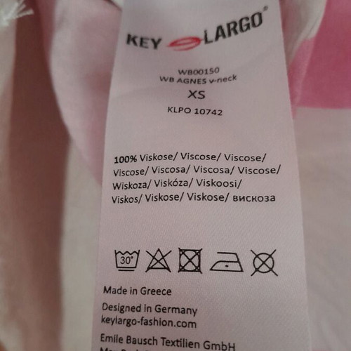 Key Largo long-sleeve blouse with Mao collar and neckline new