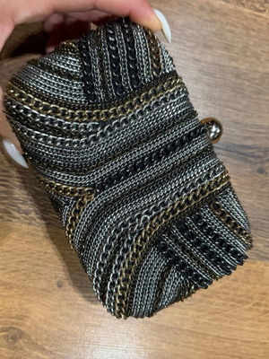 Zara clutch like new, gold and silver