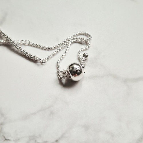 Pandora adjustable silver bracelet with sparkling stones, new
