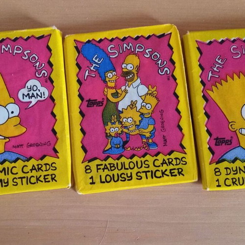 Vintage The Simpsons cards by Topps 1990 like new