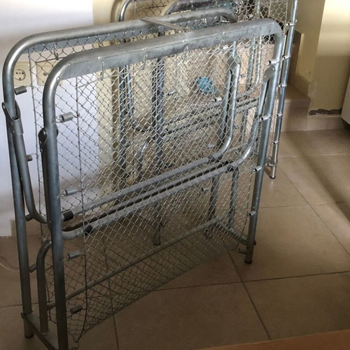 Folding bed with mattress used