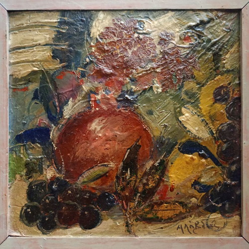 Oil painting by A. Lavdas like new, signed still life