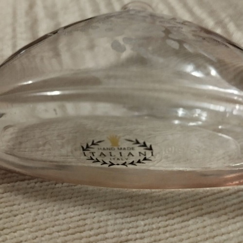 Vintage Italiani Crystal perfume bottle handmade in Italy used