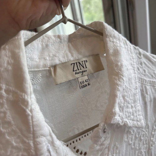 Zini boutique pant shirt set like new, white