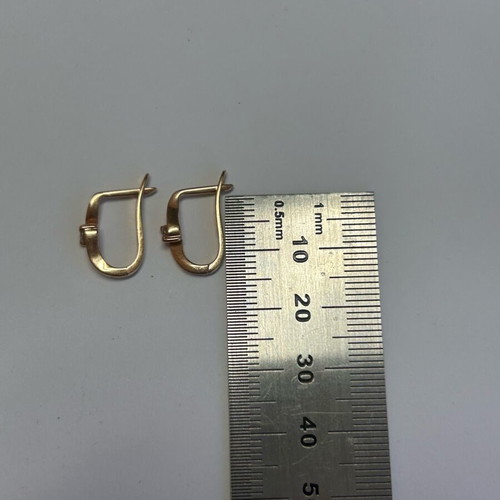 Gold 585 (14K) earrings with diamonds new