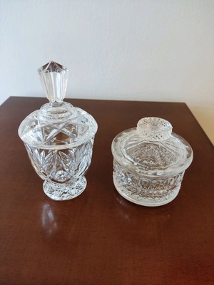 Glass vases like new, small, height 16cm and 10cm
