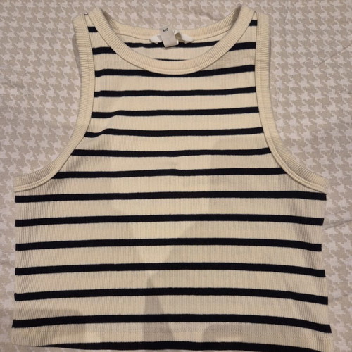 H&M Short Top like new, size S, black and beige