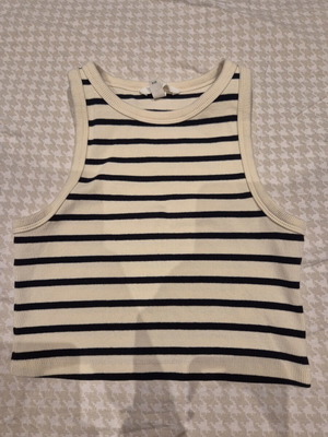 H&M Short Top like new, size S, black and beige