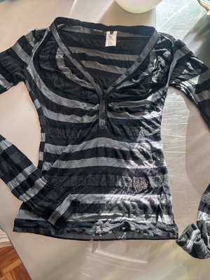 Miss Sixty striped top size S used, black and white