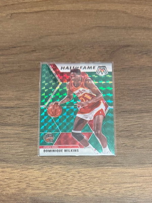2019 Panini Mosaic Basketball Card Dominique Wilkins Green Prizm Hall of Fame like new