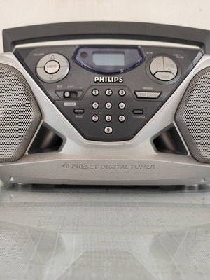 Philips AZ1505 CD Player Cassette Boom Box used