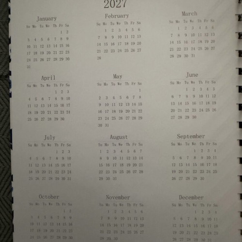 Planner diary new with spiral, stickers and magnetic bookmark