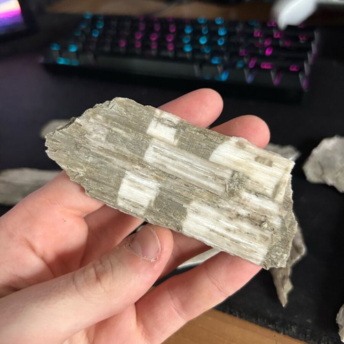Gypsum crystals with bentonite inclusions from Patra new