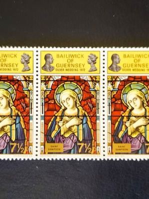 Bailiwick of Guernsey Madonna and Child stamp strip of 5