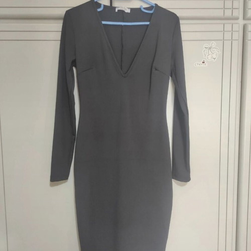 Celestino midi fitted dress black, new, size M