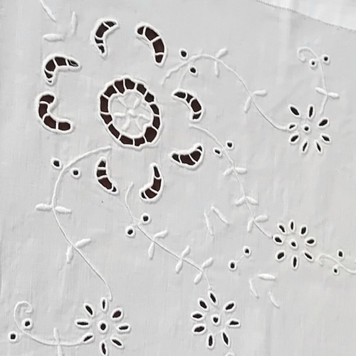Set of two table runners with handmade cutwork embroidery like new