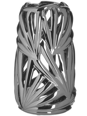 Decorative ceramic vase silver Inart new 13x13x24cm