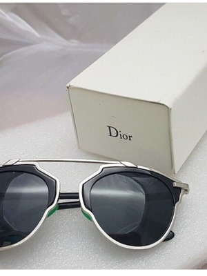 Dior So Real sunglasses like new, black with silver frame