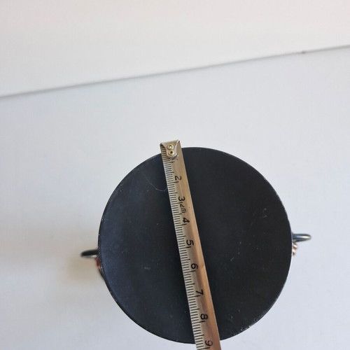 Metal candlestick like new, black with holder for 3 candles