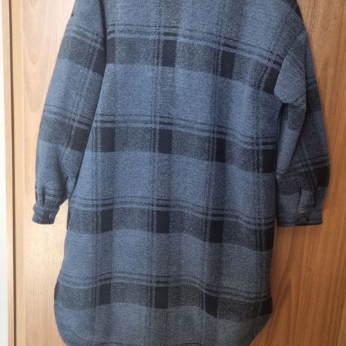 Checked oversized coat new, size XS fits up to XL