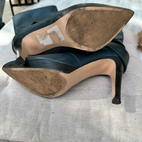 Gianvito Rossi leather boots blue like new, size 36.5
