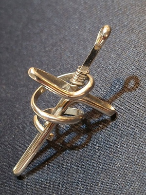 Silver cross 5×3 cm with chain option new