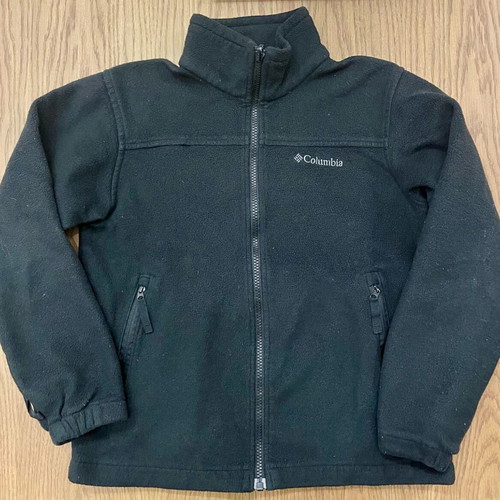 Columbia fleece jacket No 10-12 black like new, very warm