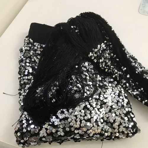 Zara blouse with sequins and scarf belt, like new