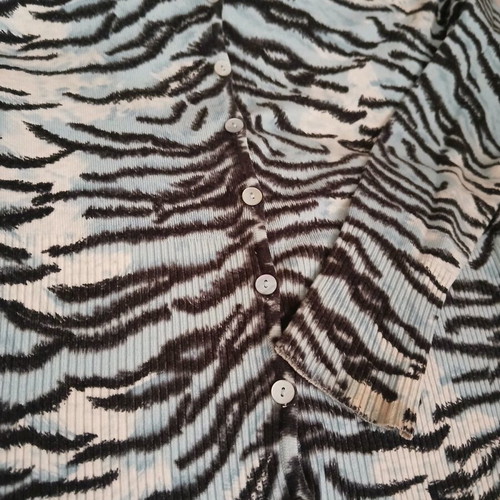 Animal print cardigan like new, size S/M, viscose-wool