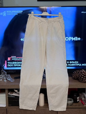 Linen pants Benetton like new, beige, size M 38 10