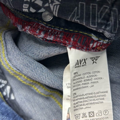 Avirex Men's Denim Shorts used Y2K Skater style size 46/32
