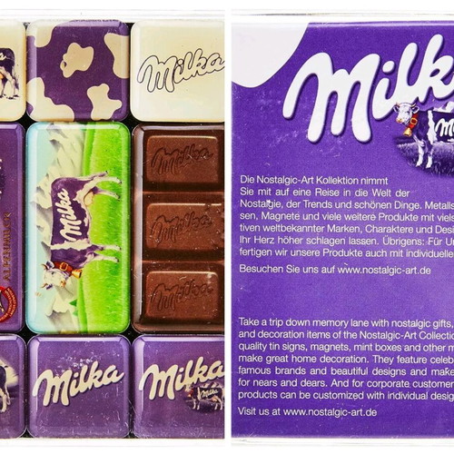 Milka fridge magnets like new set of 9 pieces
