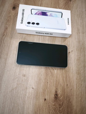 Samsung Galaxy A55 5G σαν καινούργιο, 8GB/256GB, Iceblue, με κουτί